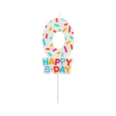 Svíčka dortová Happy B-day číslo 0 Albi Albi