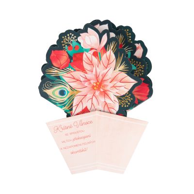 3D skládací vánoční přání - Kytice Albi Albi