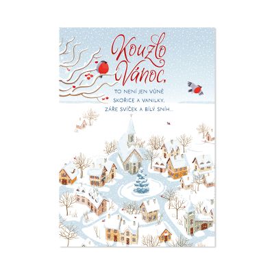 Vánoční hrací přání - Zasněžené náměstí Albi Albi