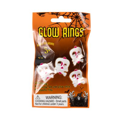 Svítící prstýnek Lebka 4 ks Albi Albi