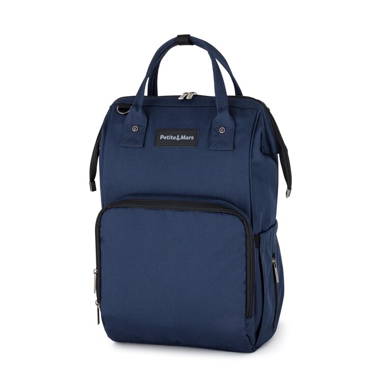 PETITE&MARS Batoh přebalovací na kočárek Jackob Dark Blue Petite&Mars