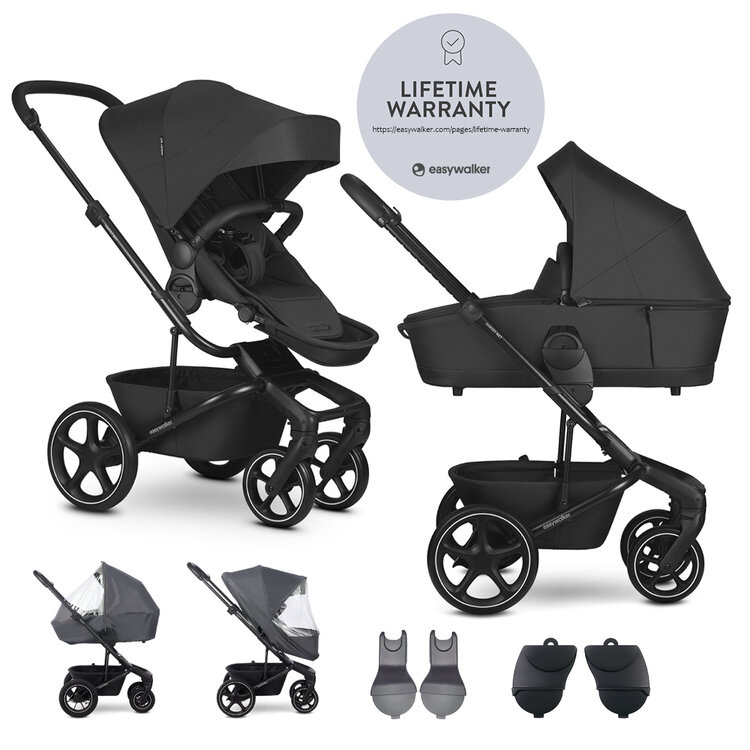 EASYWALKER Set XL kočárek kombinovaný Harvey NXT s příslušenstvím Eclipse Black Easywalker