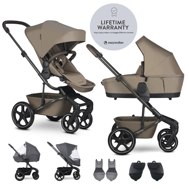 EASYWALKER Set XL kočárek kombinovaný Harvey NXT s příslušenstvím Mocha Brown Easywalker