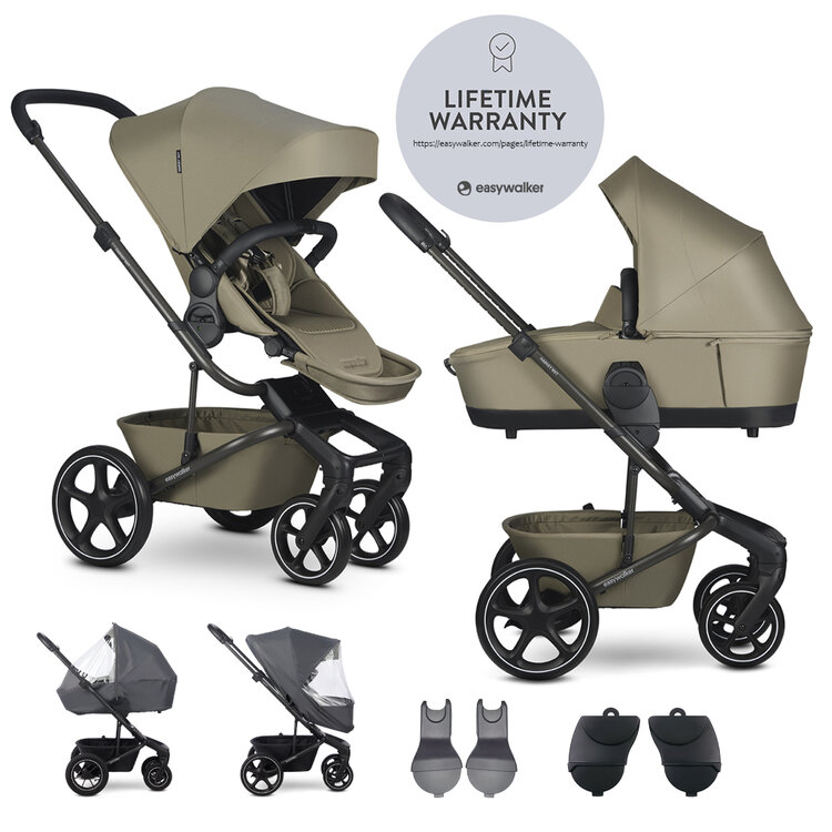 EASYWALKER Set XL kočárek kombinovaný Harvey NXT s příslušenstvím Moss Green Easywalker