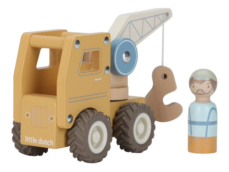 LITTLE DUTCH Autojeřáb dřevěný Little Dutch