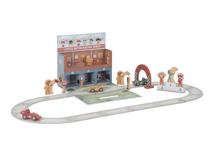 LITTLE DUTCH Dráha závodní s doplňky v kufříku Little Dutch