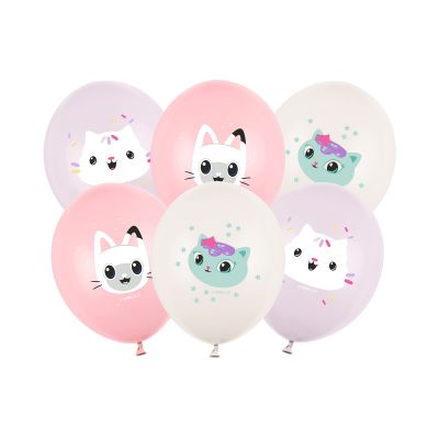 Balónky latexové Gábinin kouzelný domek Kočky 6 ks Albi Albi