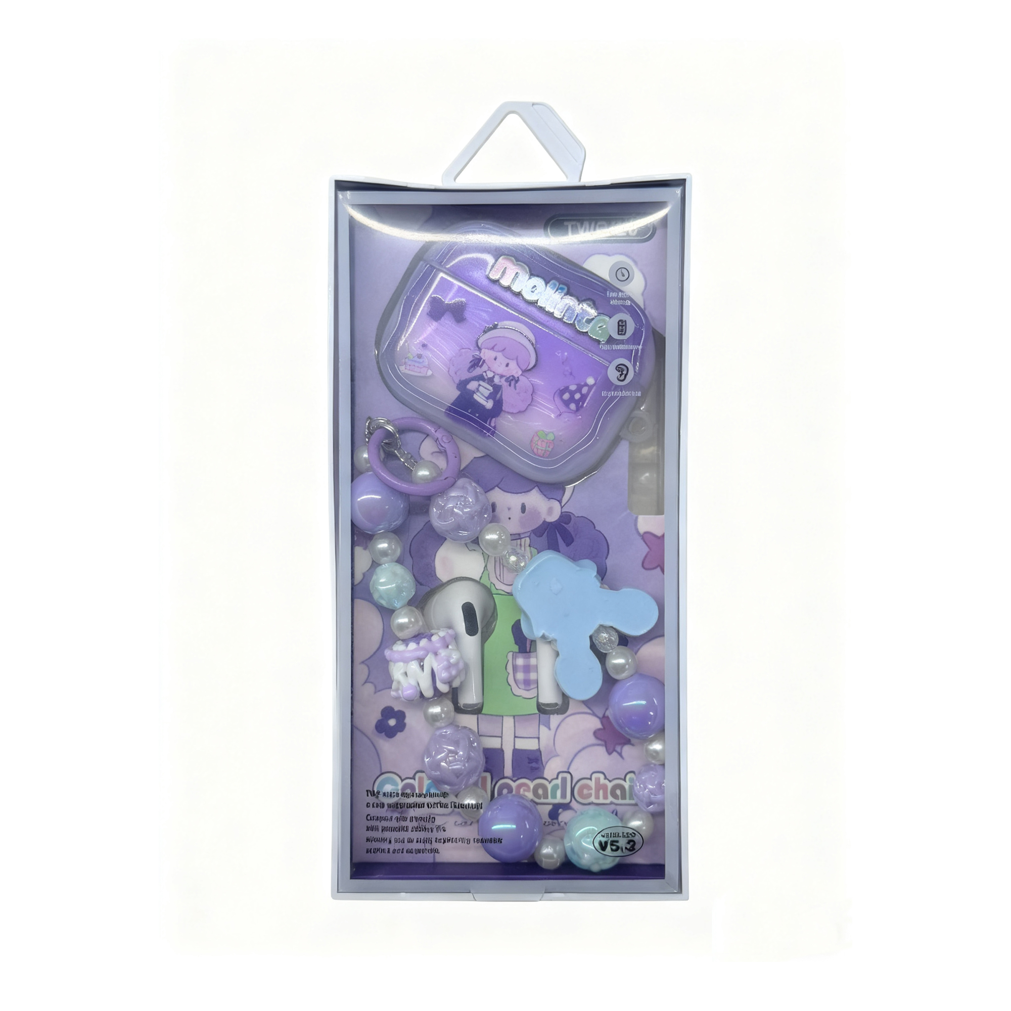 Bezdrátová sluchátka MOLINTA s korálky - fialová Albi Albi