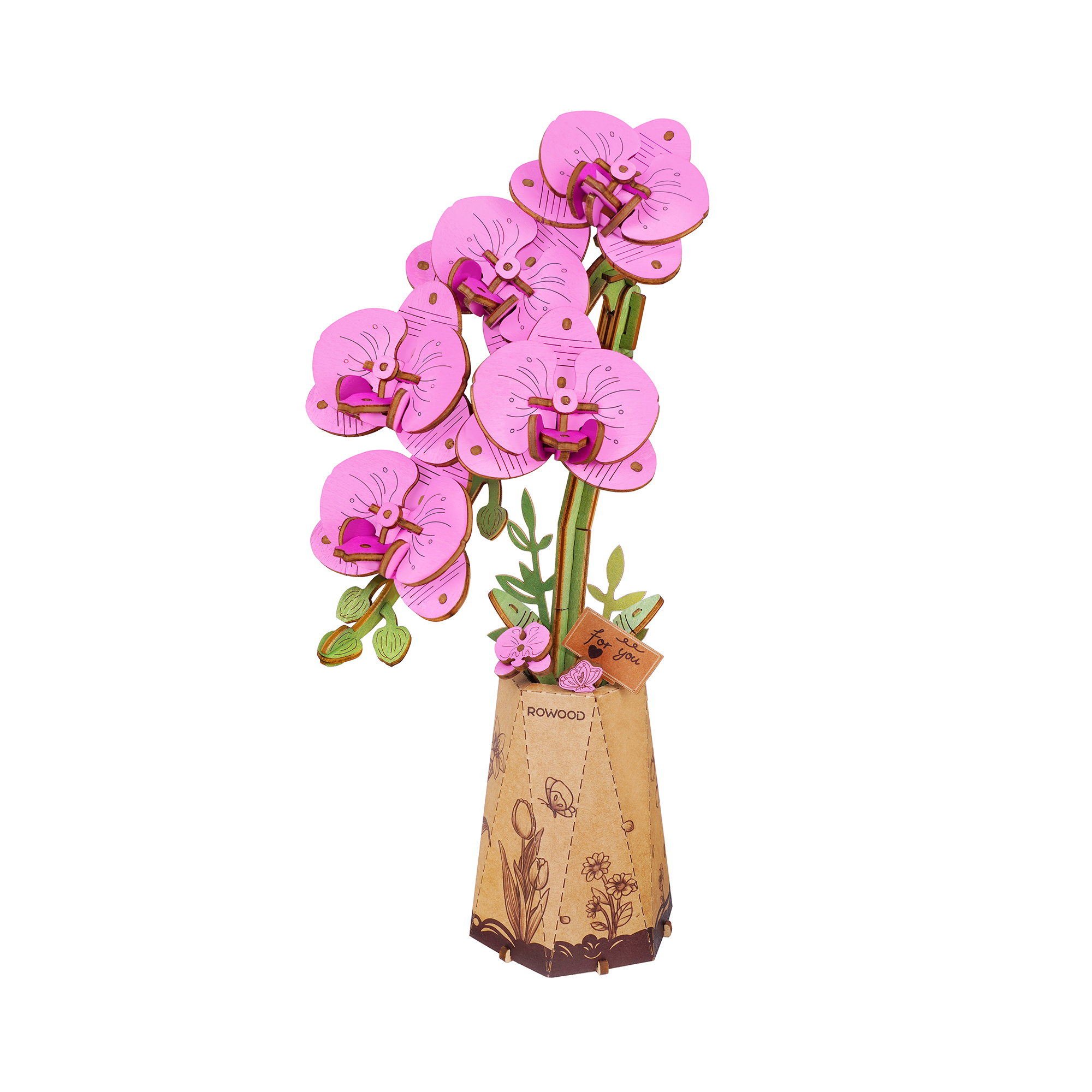 Dřevěná květina - Orchidej Robotime Robotime