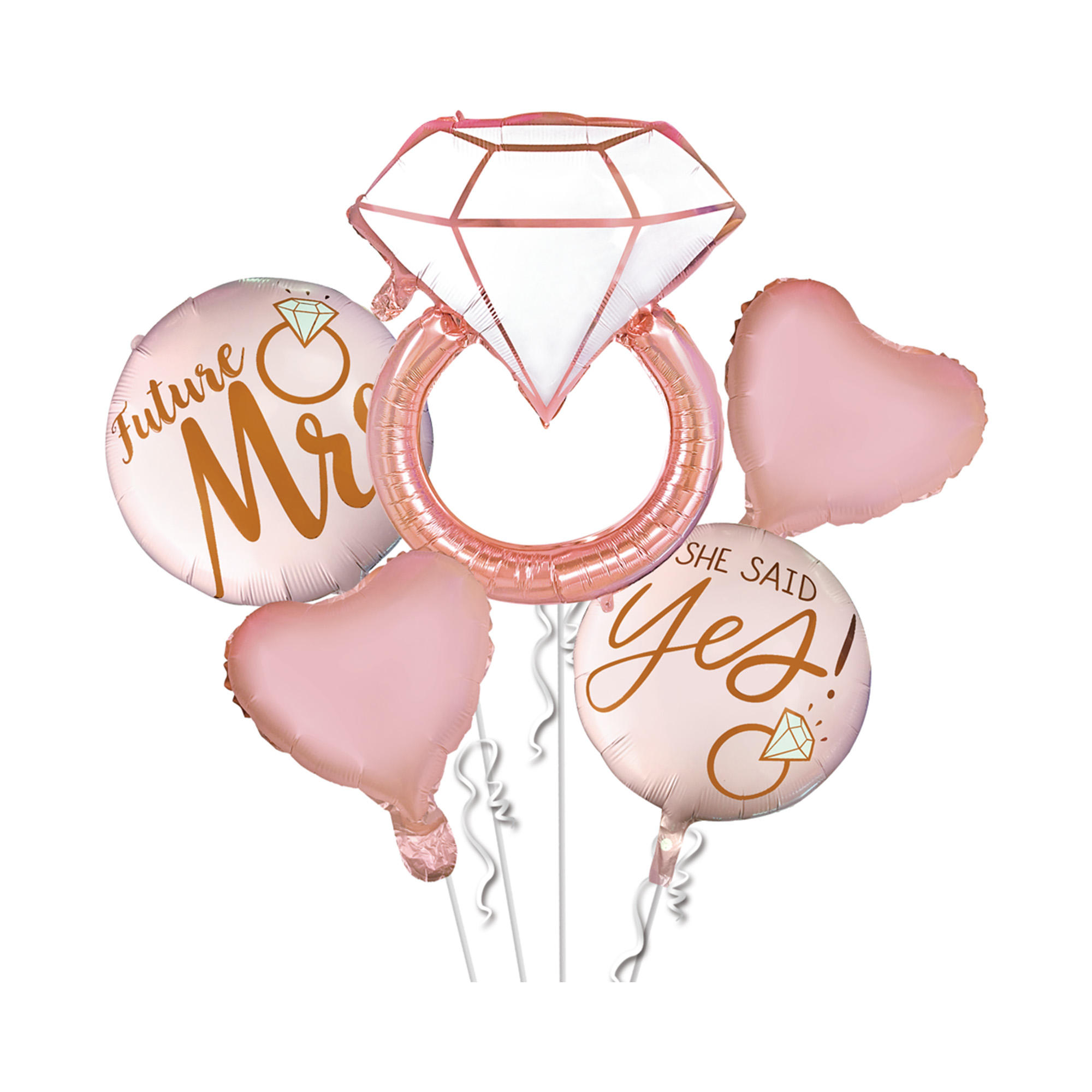 Balónky fóliové Rozlučka se svobodou rose gold 5 ks Albi Albi