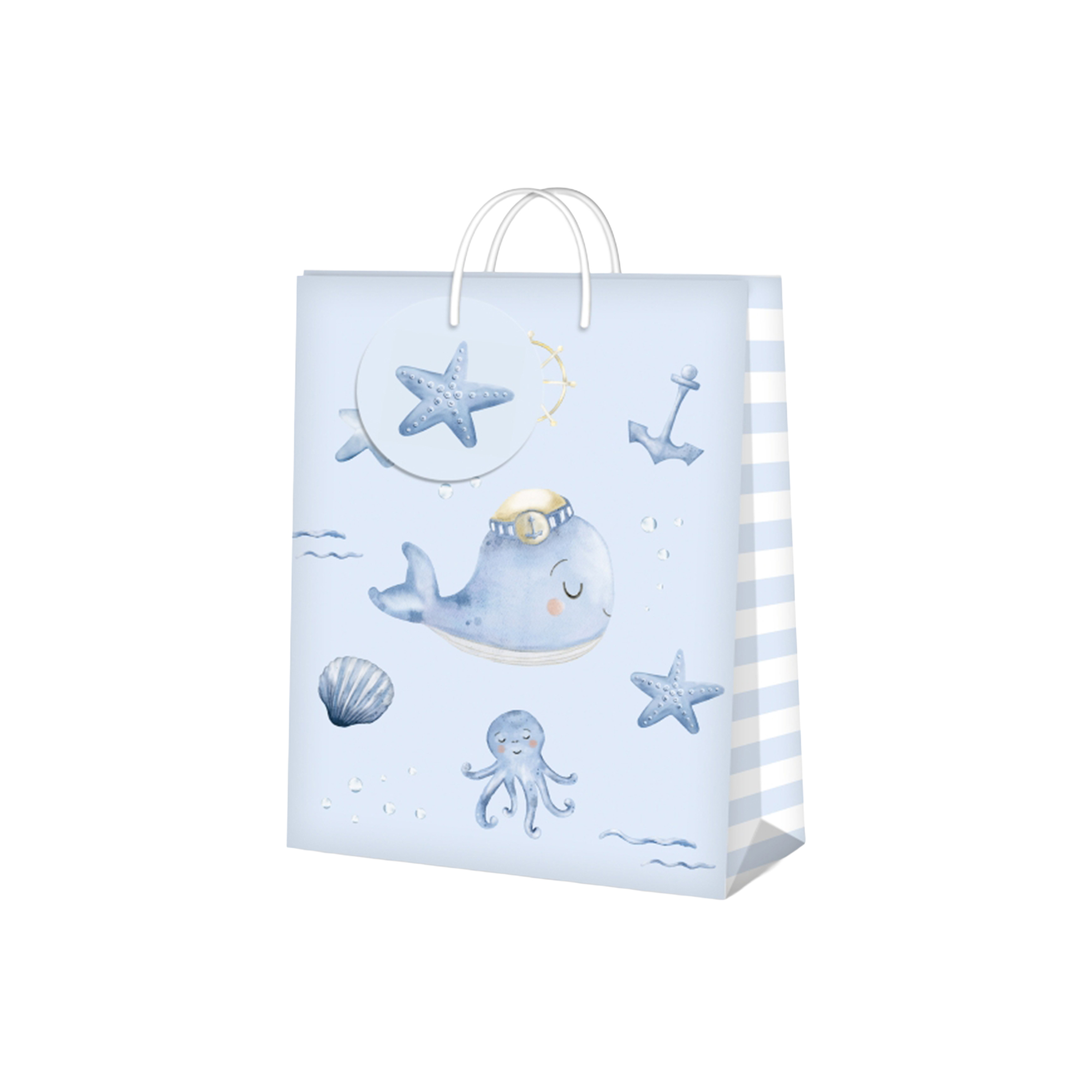 Dárková taška malá - Narození chlapečka velryba (17