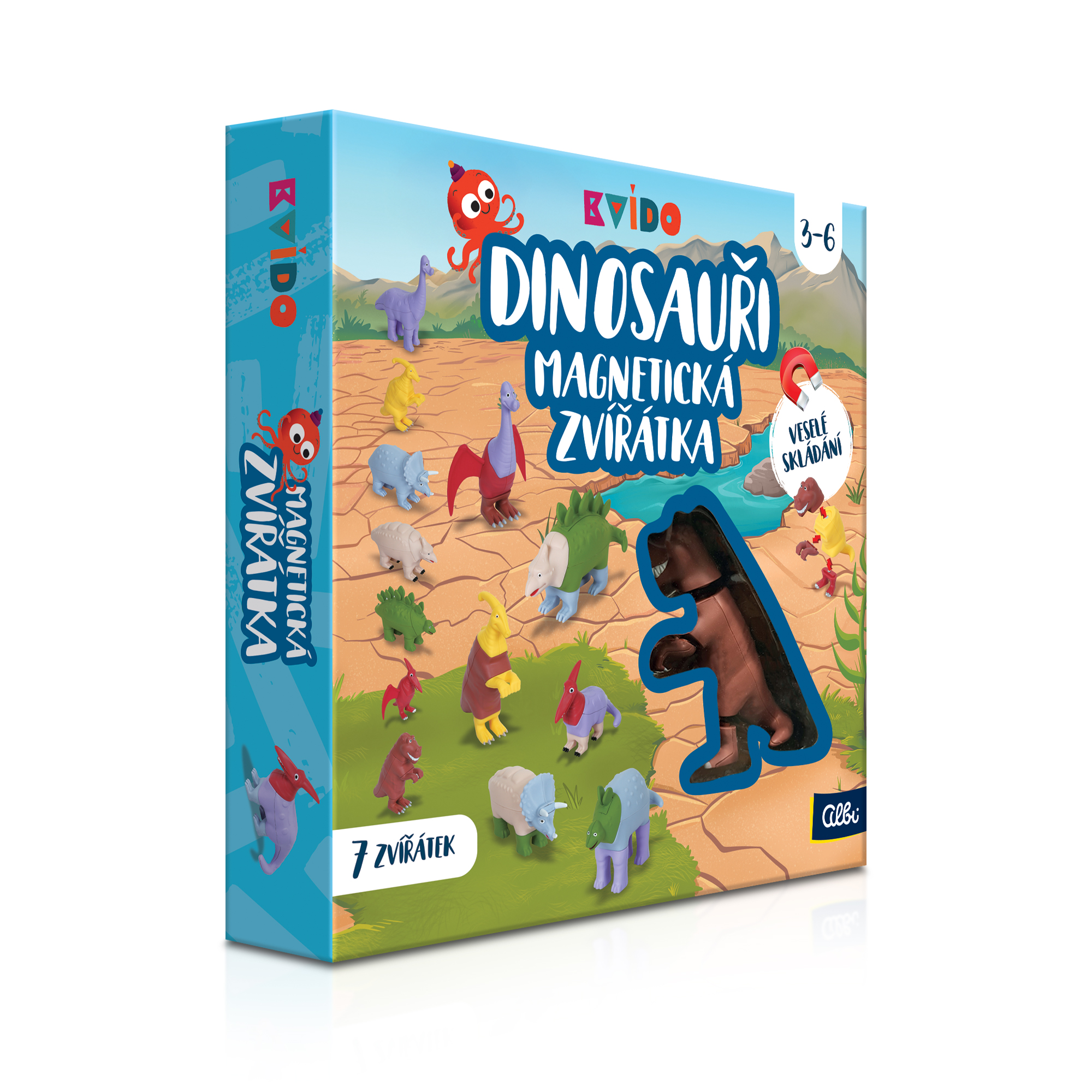 Magnetická zvířátka: Dinosauři - Kvído Albi Albi