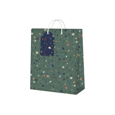 Dárková taška malá - Zelené terrazzo (17