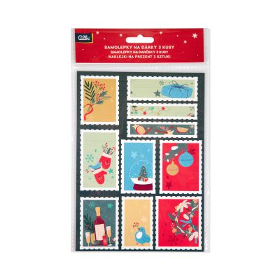 Samolepky na dárky 3 ks - Vánoční známky Albi Albi