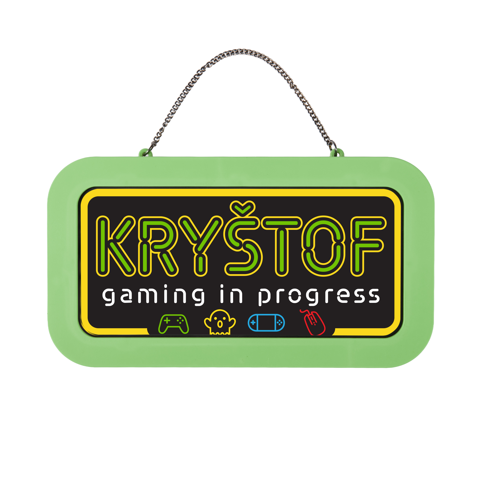 Neonová cedulka se jménem - Kryštof Albi Albi