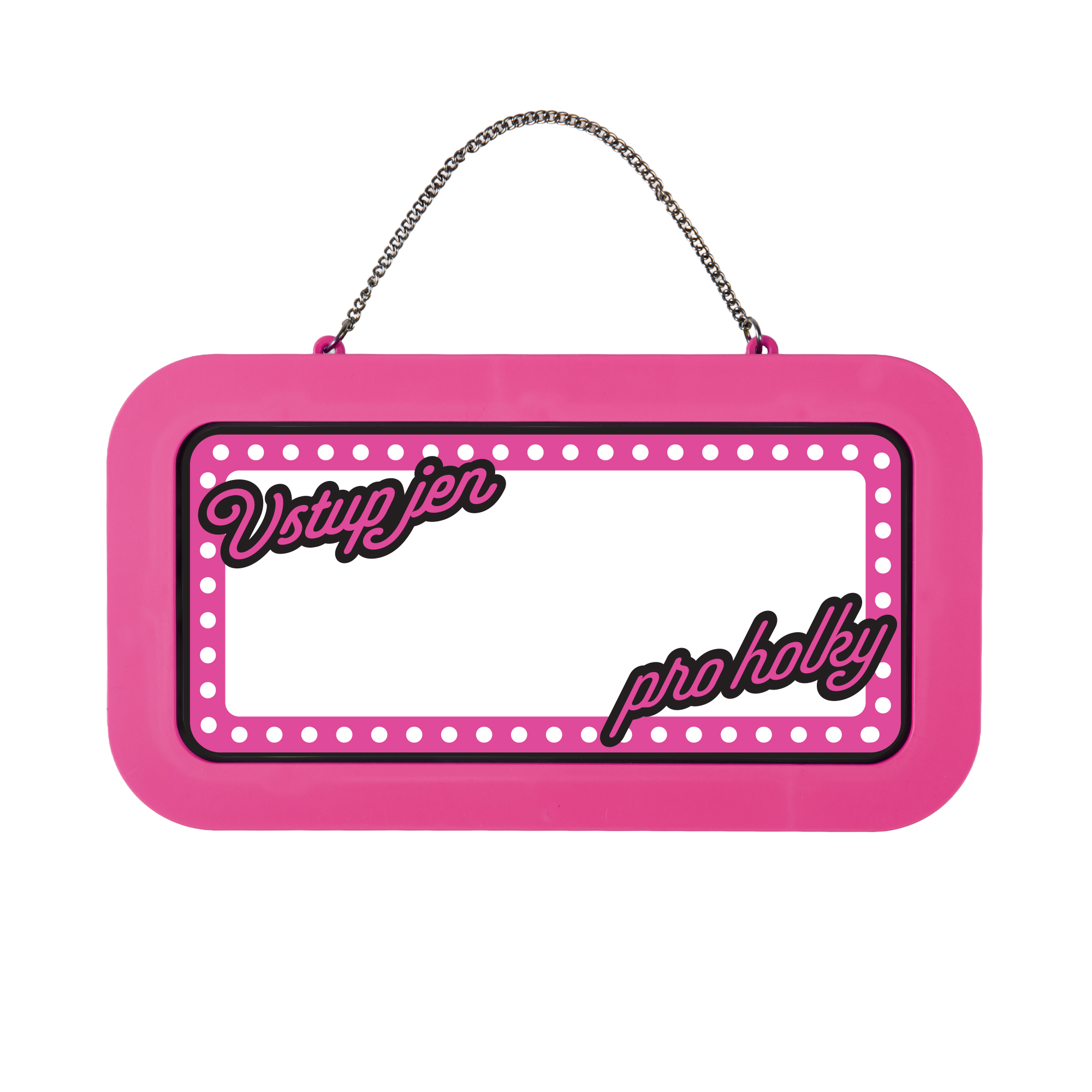 Neonová cedulka bez jména - Jen pro holky Albi Albi