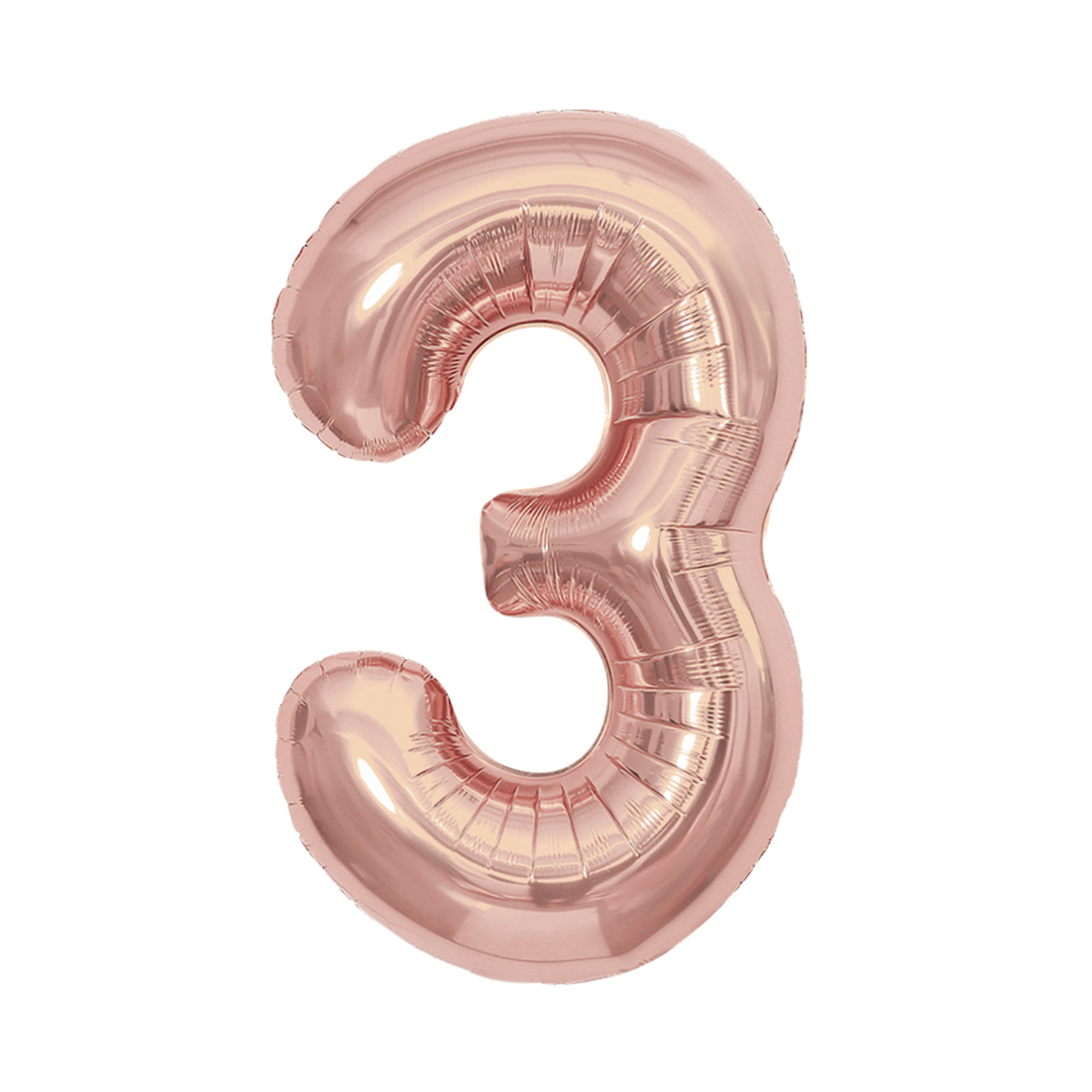 Balónek fóliový 85 cm rose gold číslo 3 Albi Albi