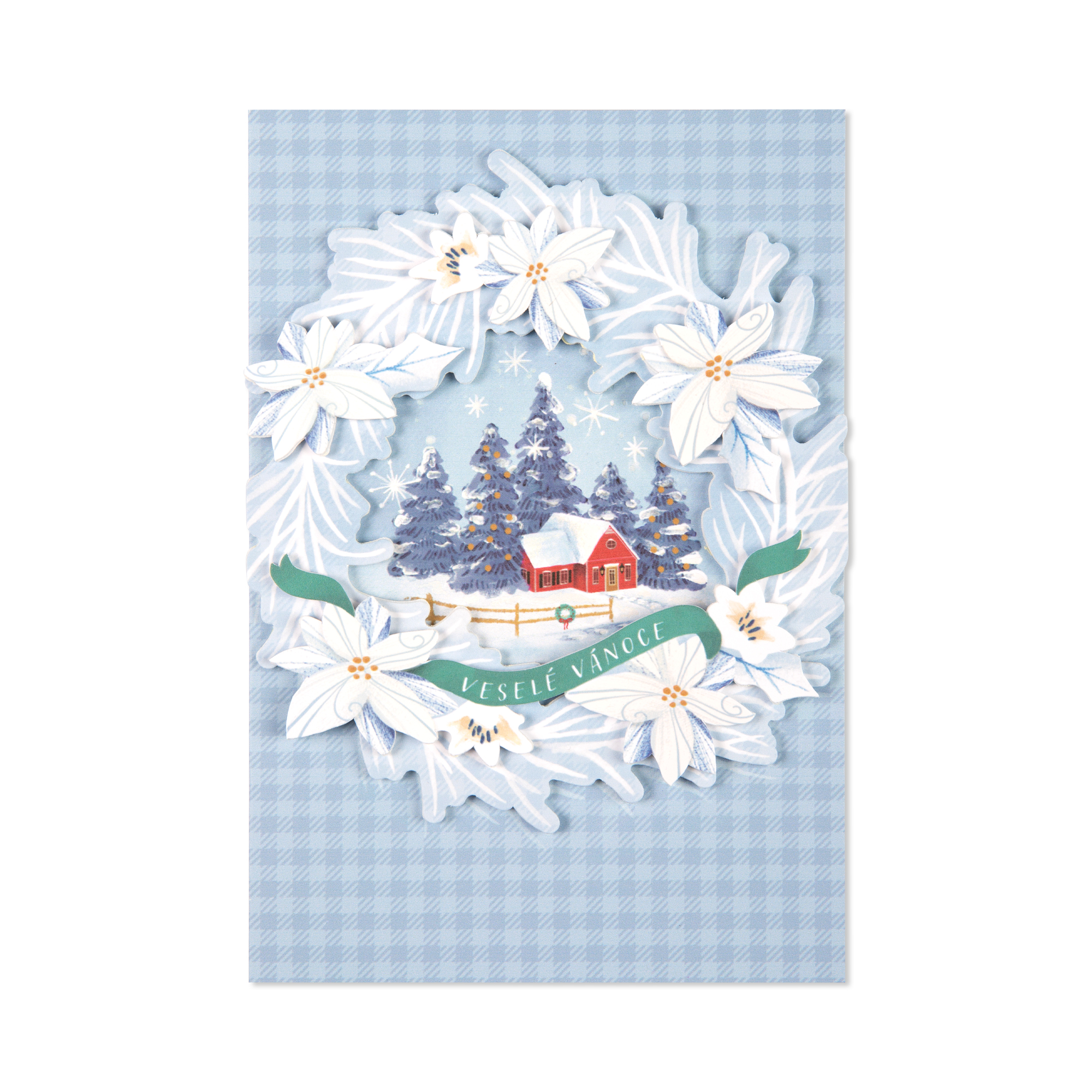 3D vánoční přání - Zasněžená vesnička Albi Albi