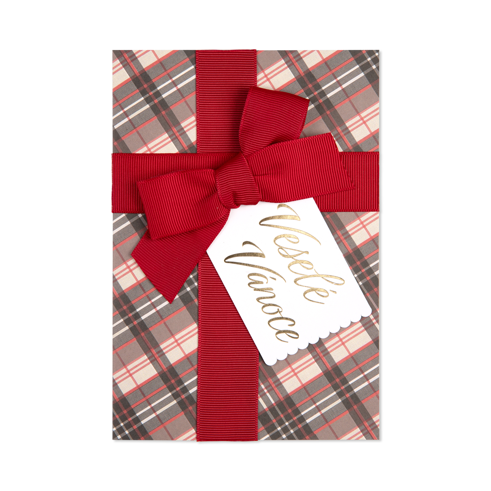 3D Vánoční přání - Červená mašle Albi Albi