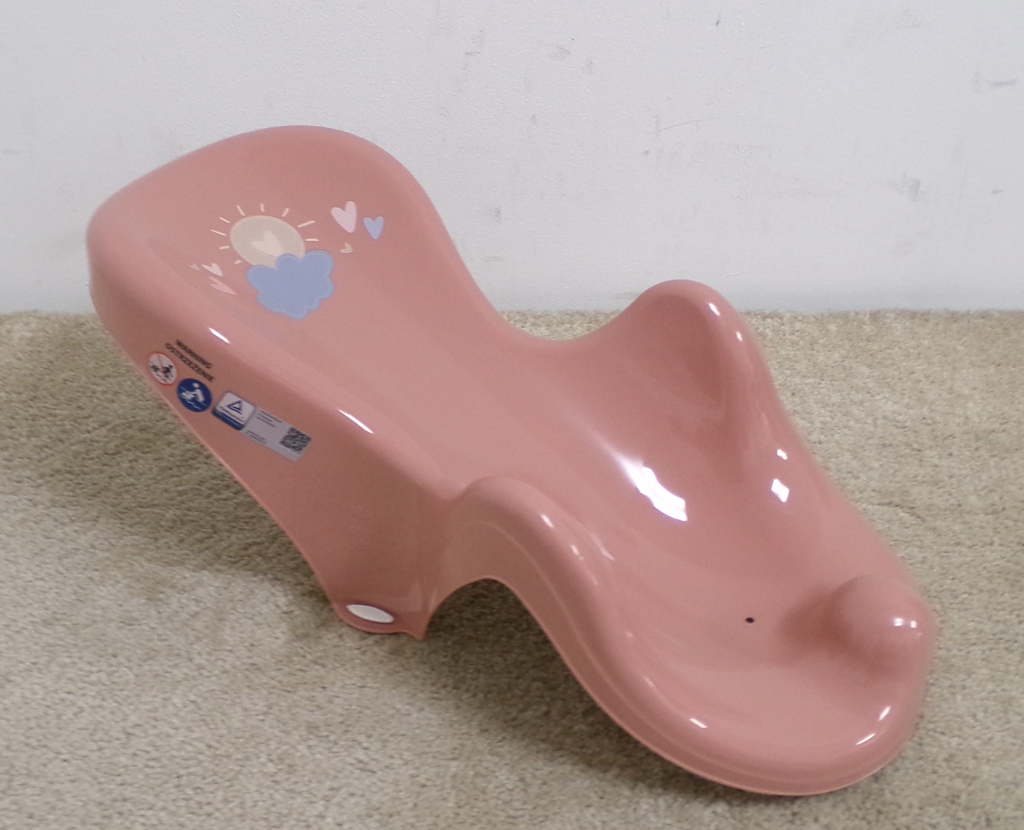 TEGA BABY Lehátko do vany protiskluzové Meteo - old rose Tega