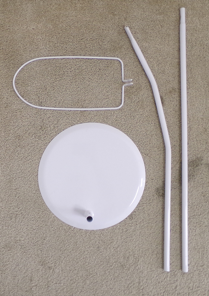 EKO Držák na baldachýn samostatně stojící kovový White 1