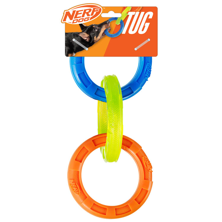 NERF DOG Přetahovadlo se třemi kroužky NERF DOG