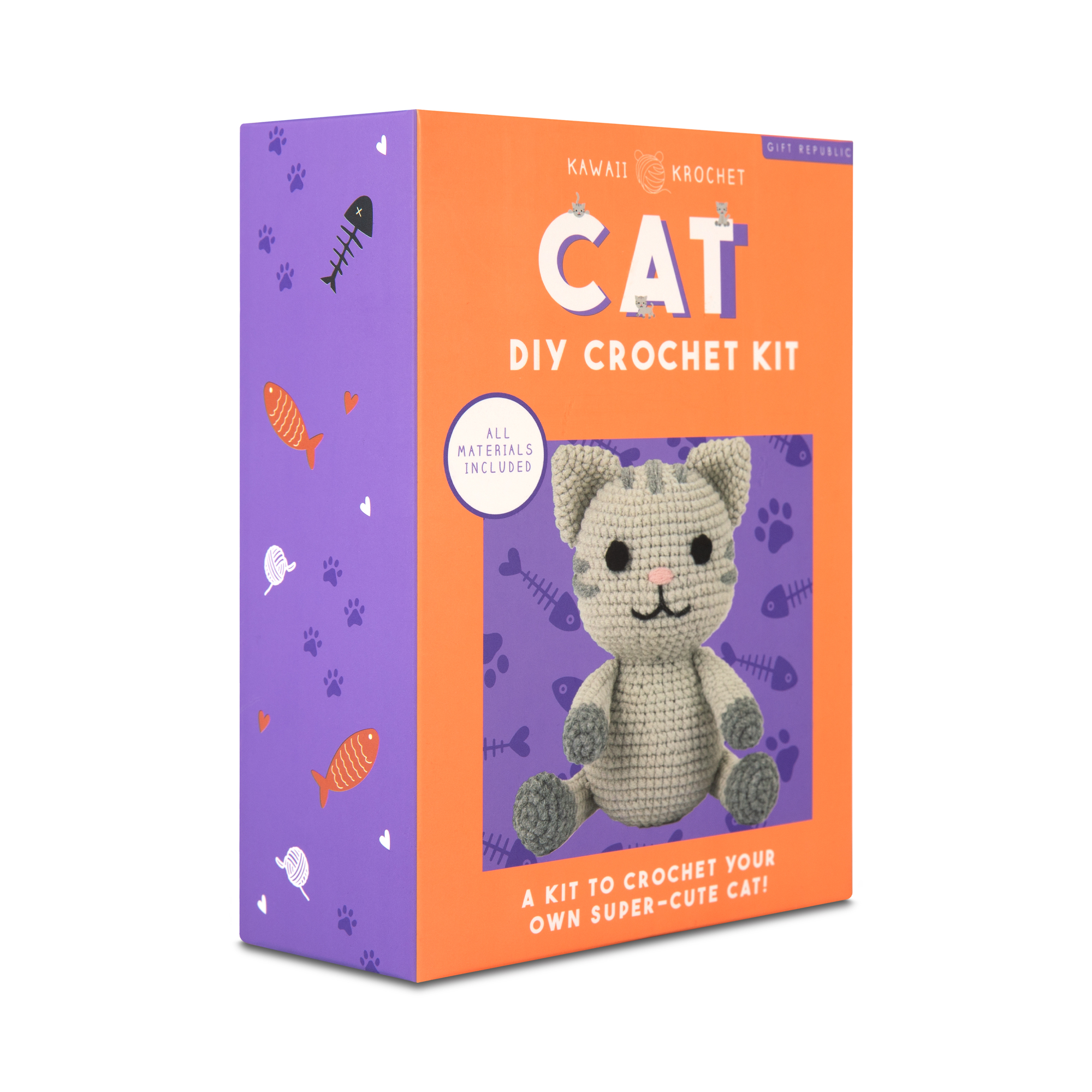 DIY háčkovací sada - Kočka Gift republic Gift republic