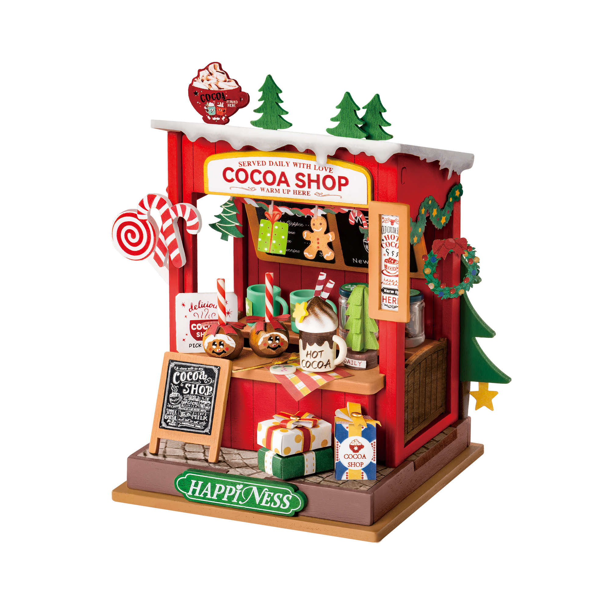 Domeček - Vánoční stánek s kakaem Robotime Robotime