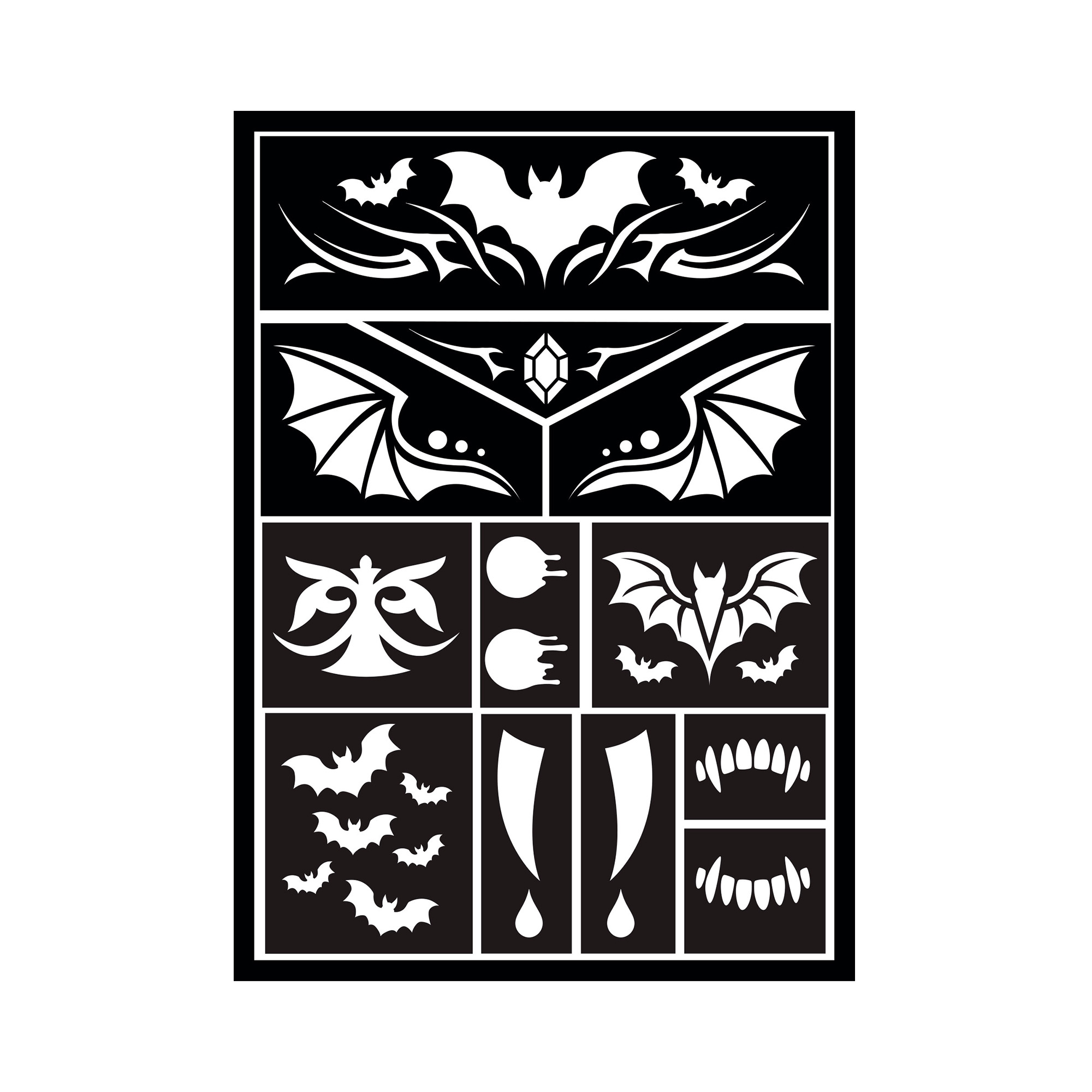 Šablona na líčení Upír Albi Albi