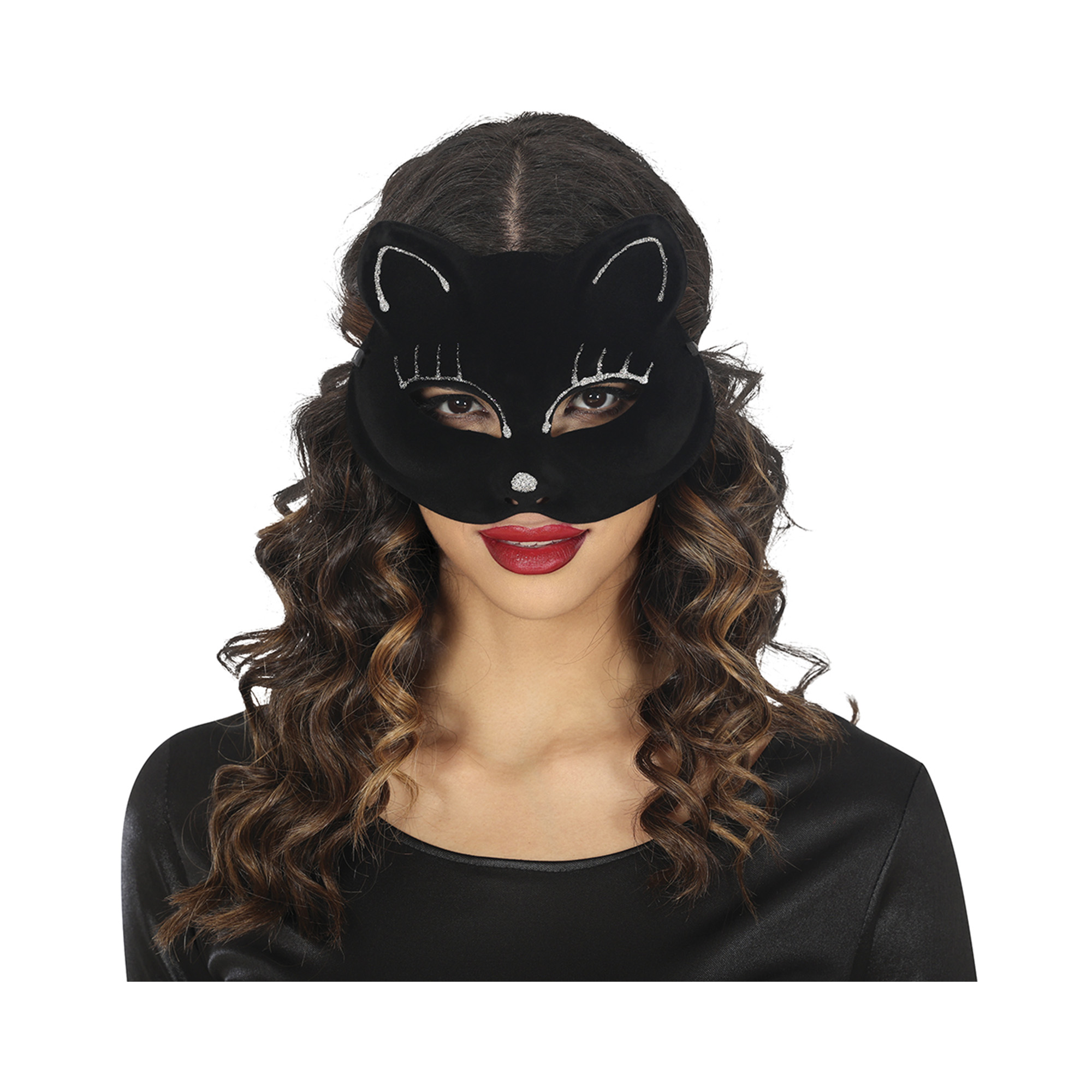 Škraboška Kočka sametově černá Albi Albi