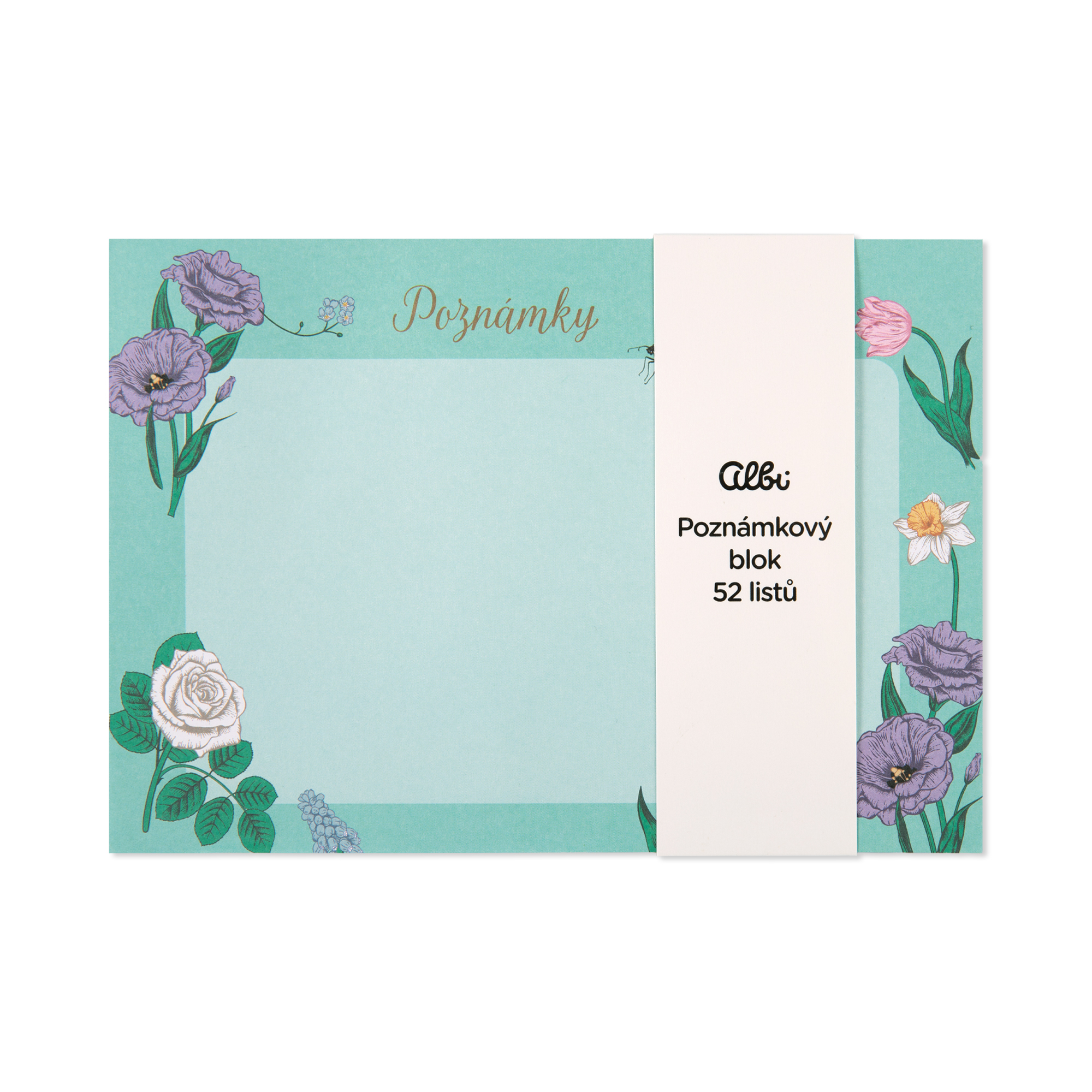 Stolní poznámkový blok - Zelené květiny Albi Albi