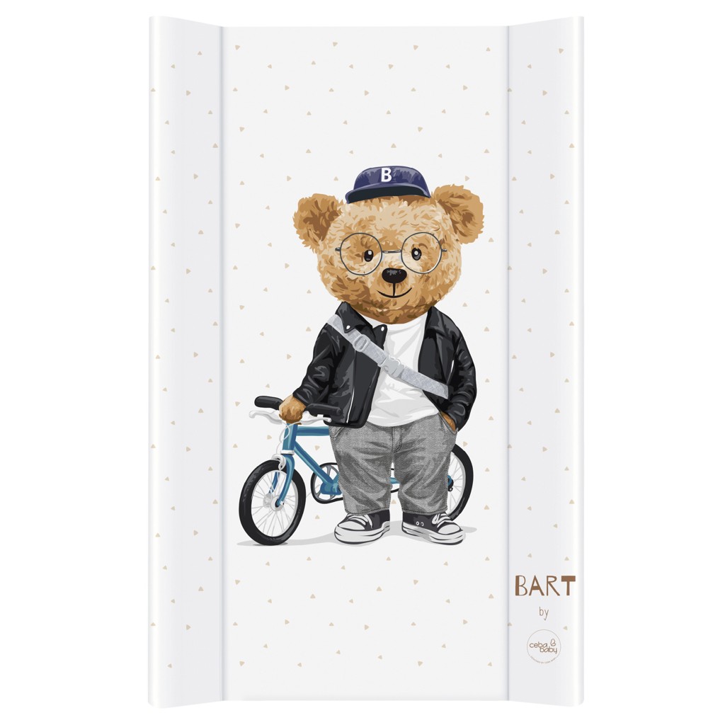 CEBA BABY Podložka přebalovací 2-hranná s pevnou deskou (50x80) Comfort Fluffy Puffy Bart Ceba