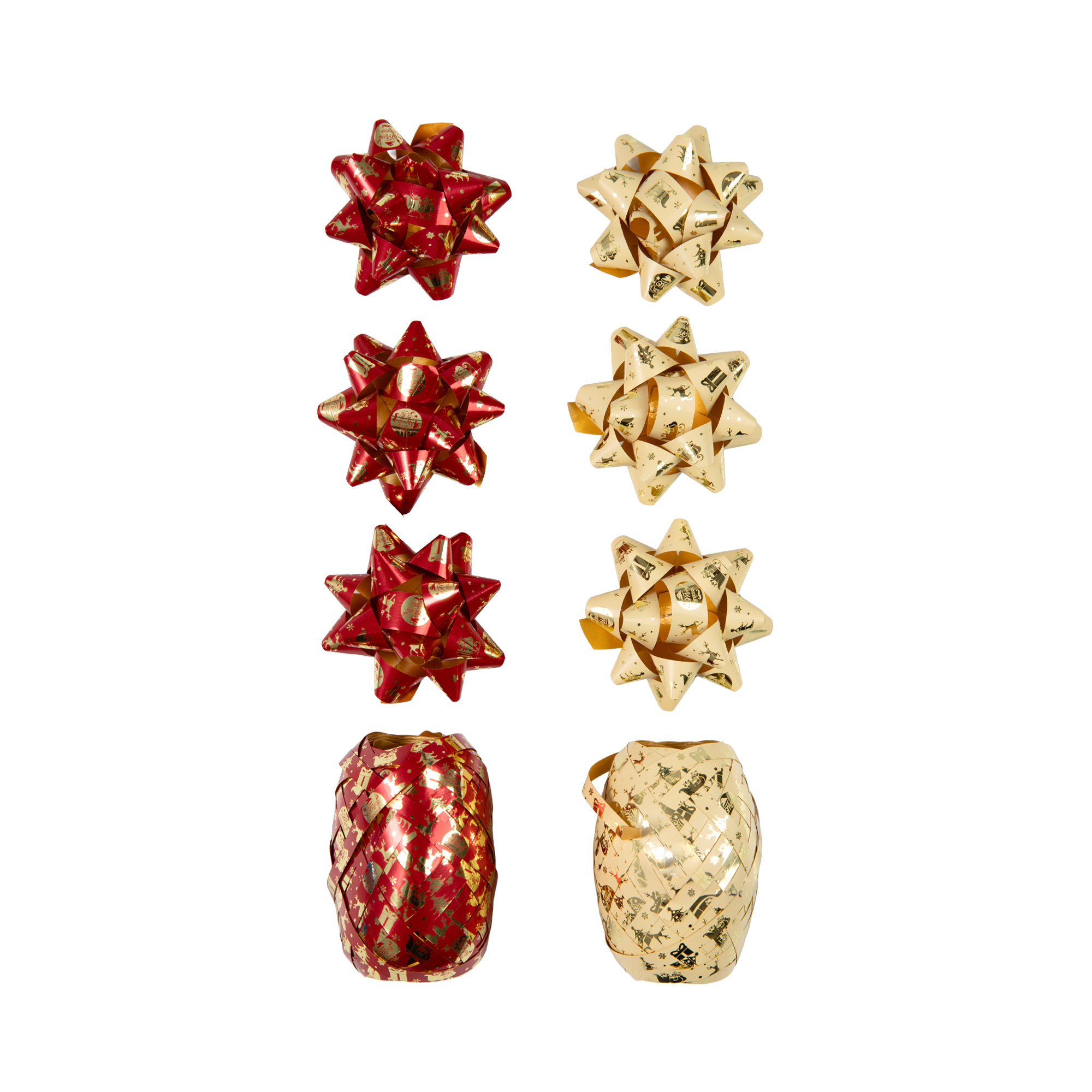 Set kokard a stuh - Zlato-červený s potiskem Albi Albi