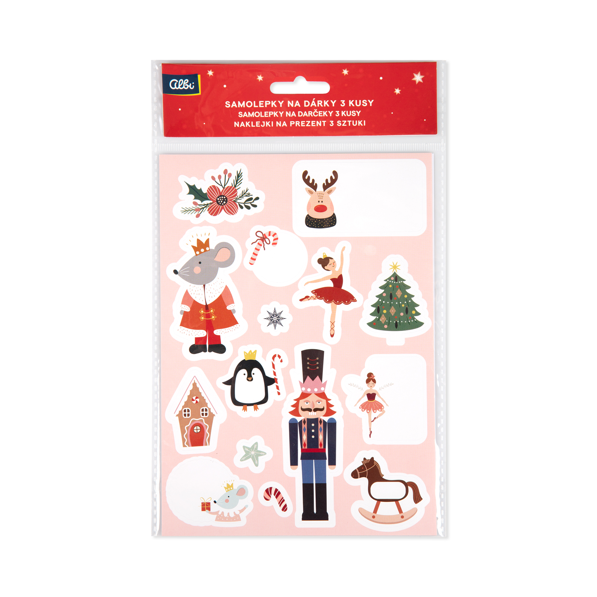 Samolepky na dárky 3 ks - Vánoce pro děti Albi Albi