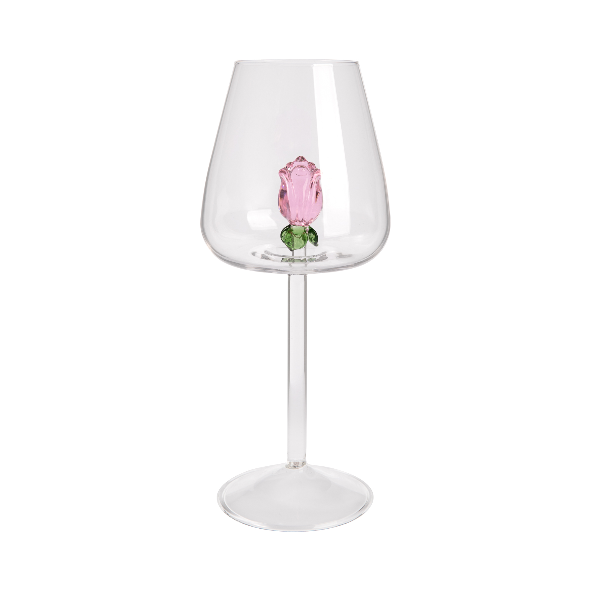 Ozdobná sklenice na víno - Růže Albi Albi