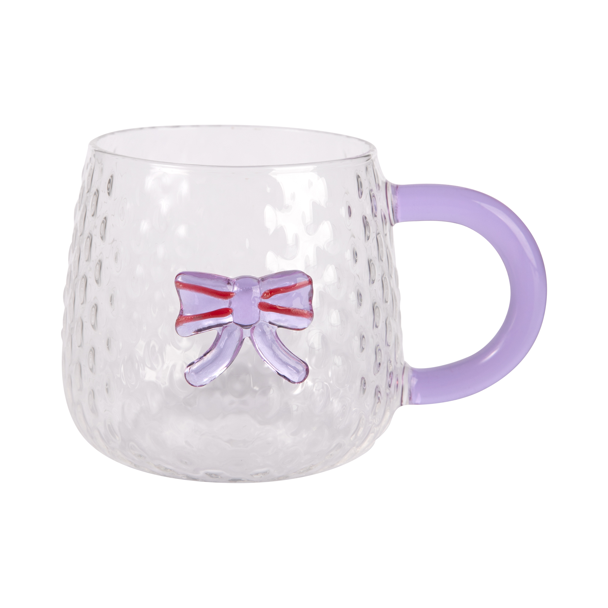 Skleněný hrnek - 3D fialová mašle Albi Albi