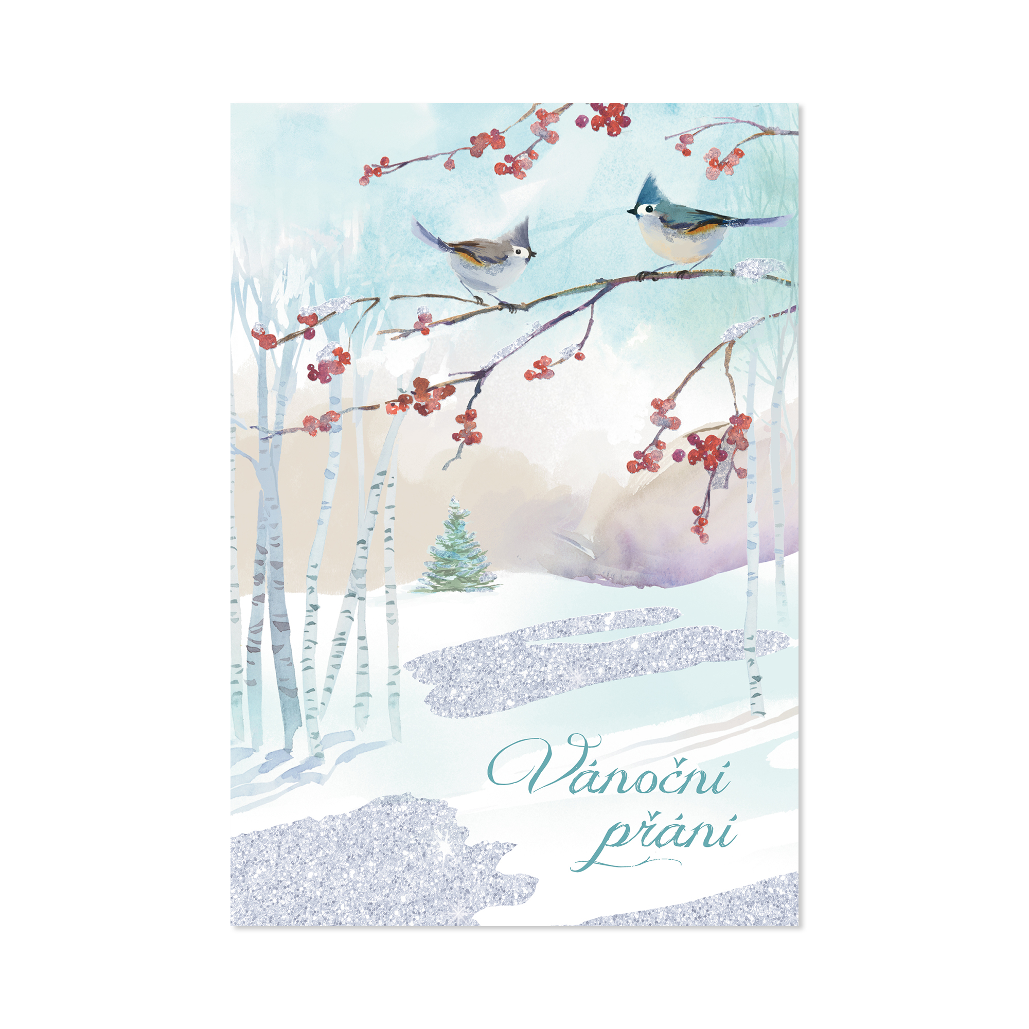 Vánoční přání - Dvě sýkorky Albi Albi