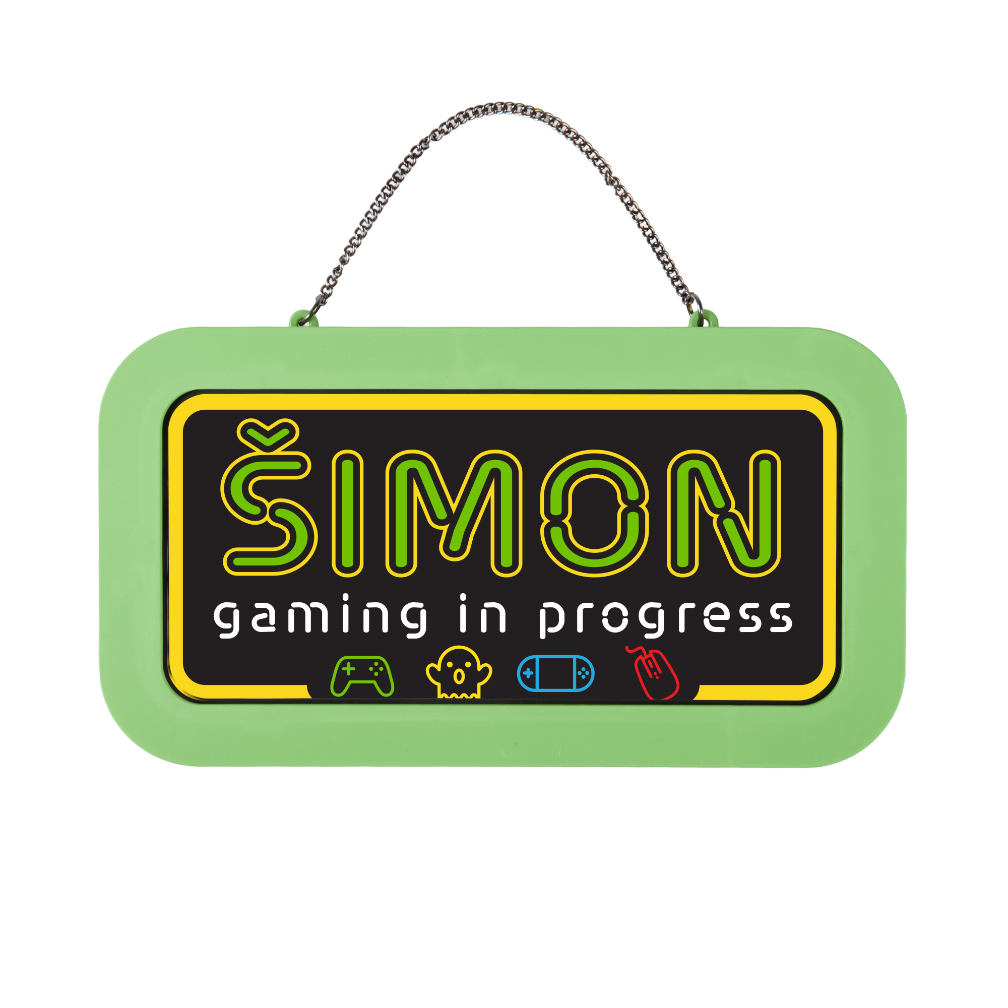 Neonová cedulka se jménem - Šimon Albi Albi