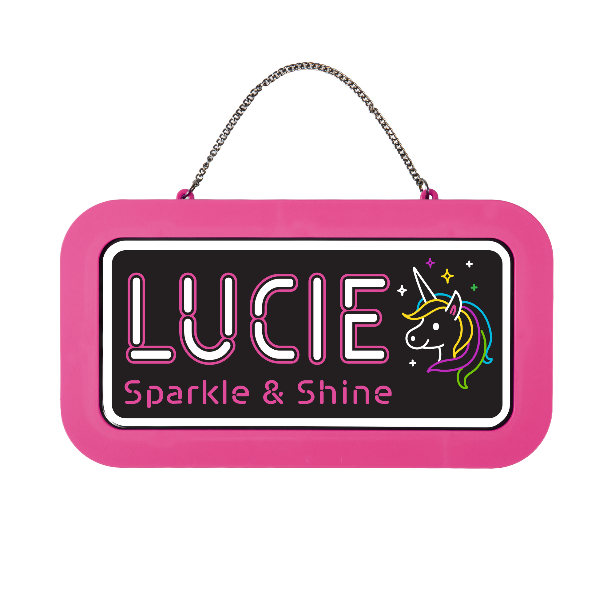 Neonová cedulka se jménem - Lucie Albi Albi