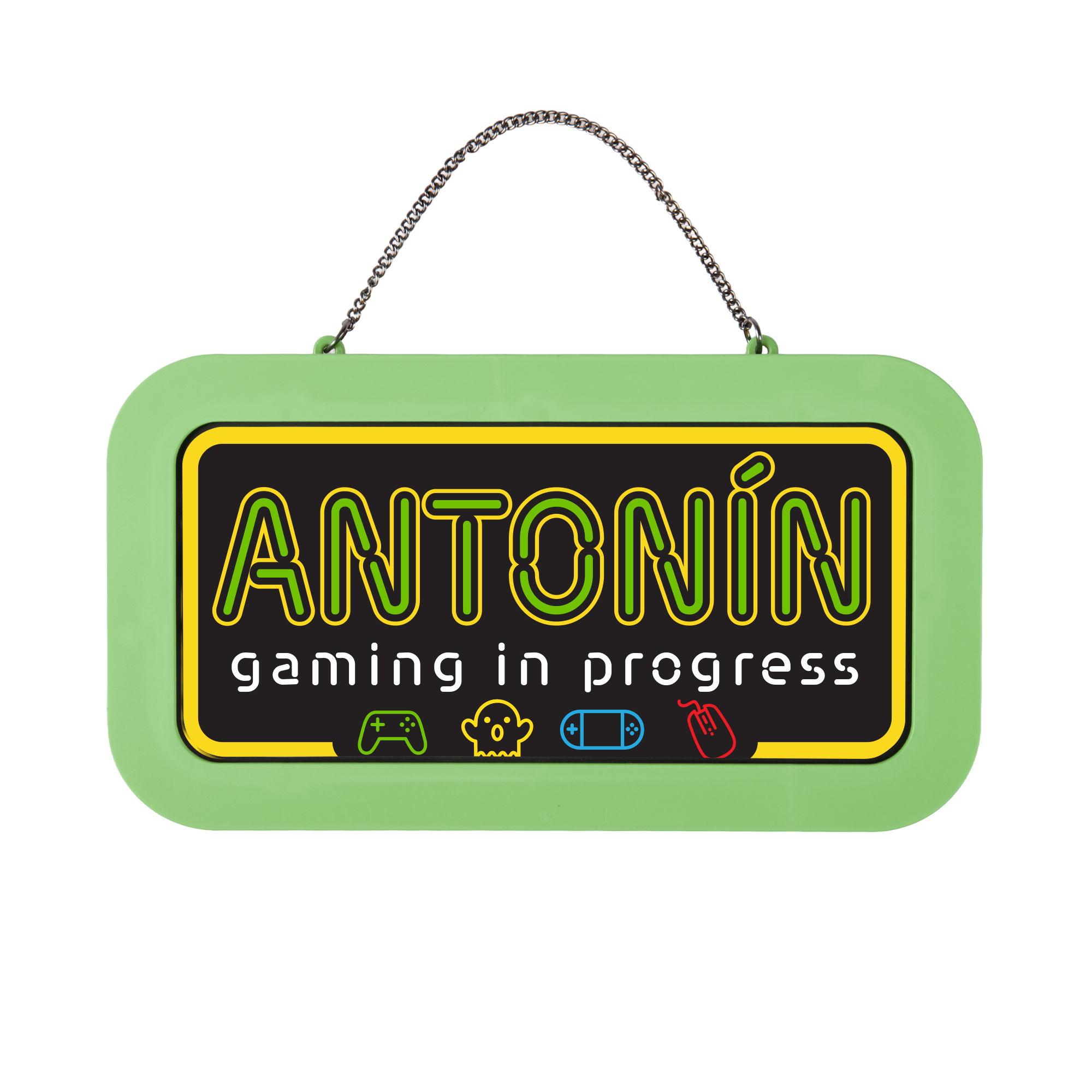 Neonová cedulka se jménem - Antonín Albi Albi