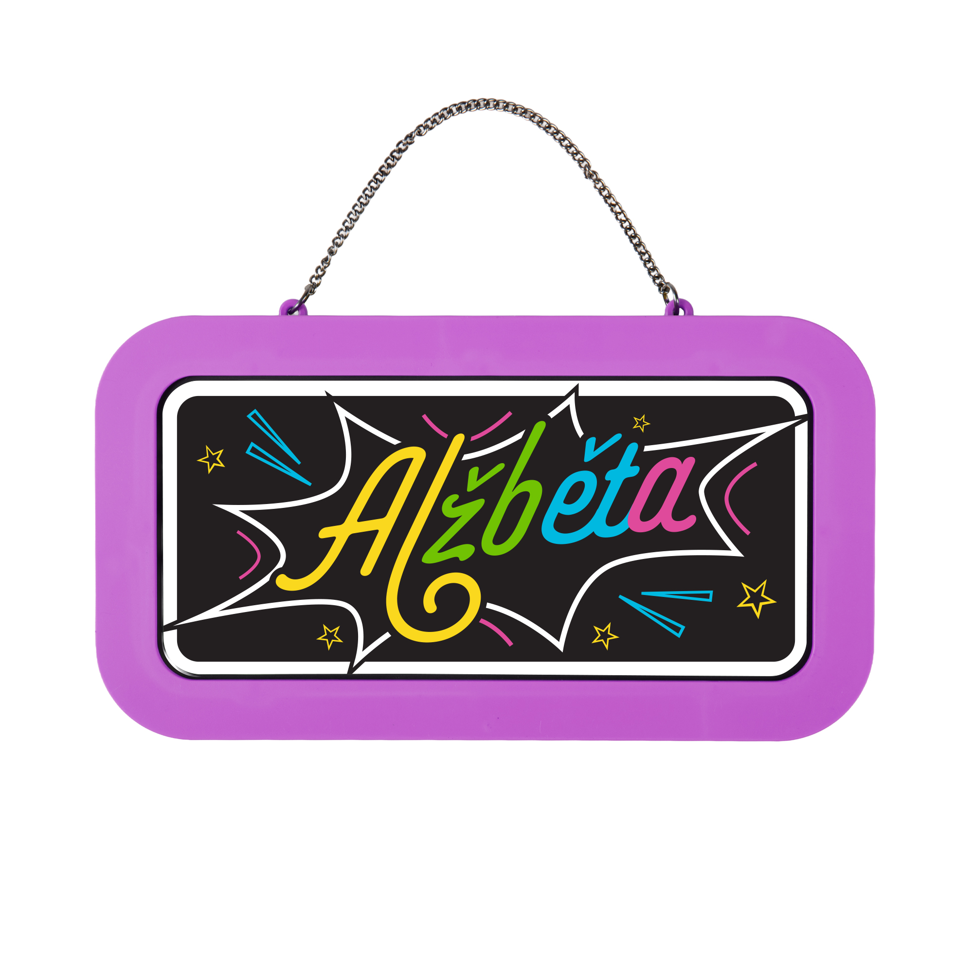 Neonová cedulka se jménem - Alžběta Albi Albi