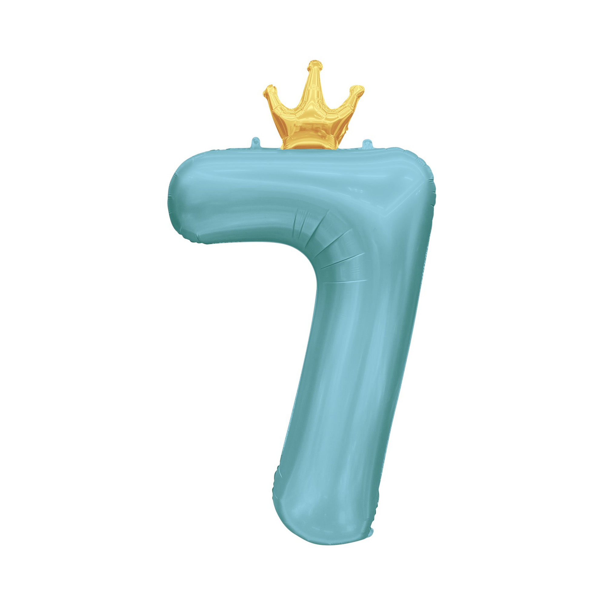 Balónek fóliový 82 cm světle modrý s korunkou číslo 7 Albi Albi