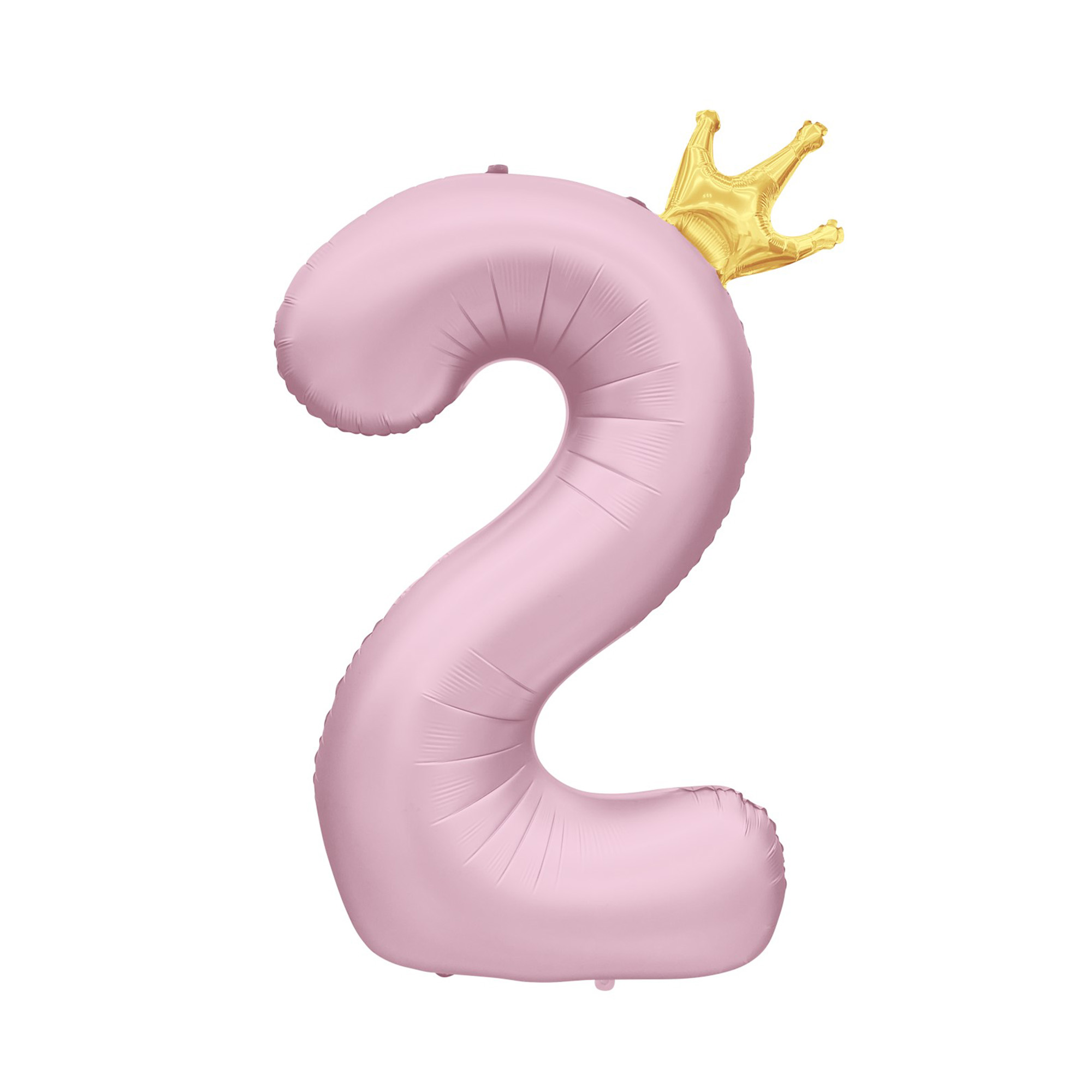 Balónek fóliový 82 cm světle růžový s korunkou číslo 2 Albi Albi