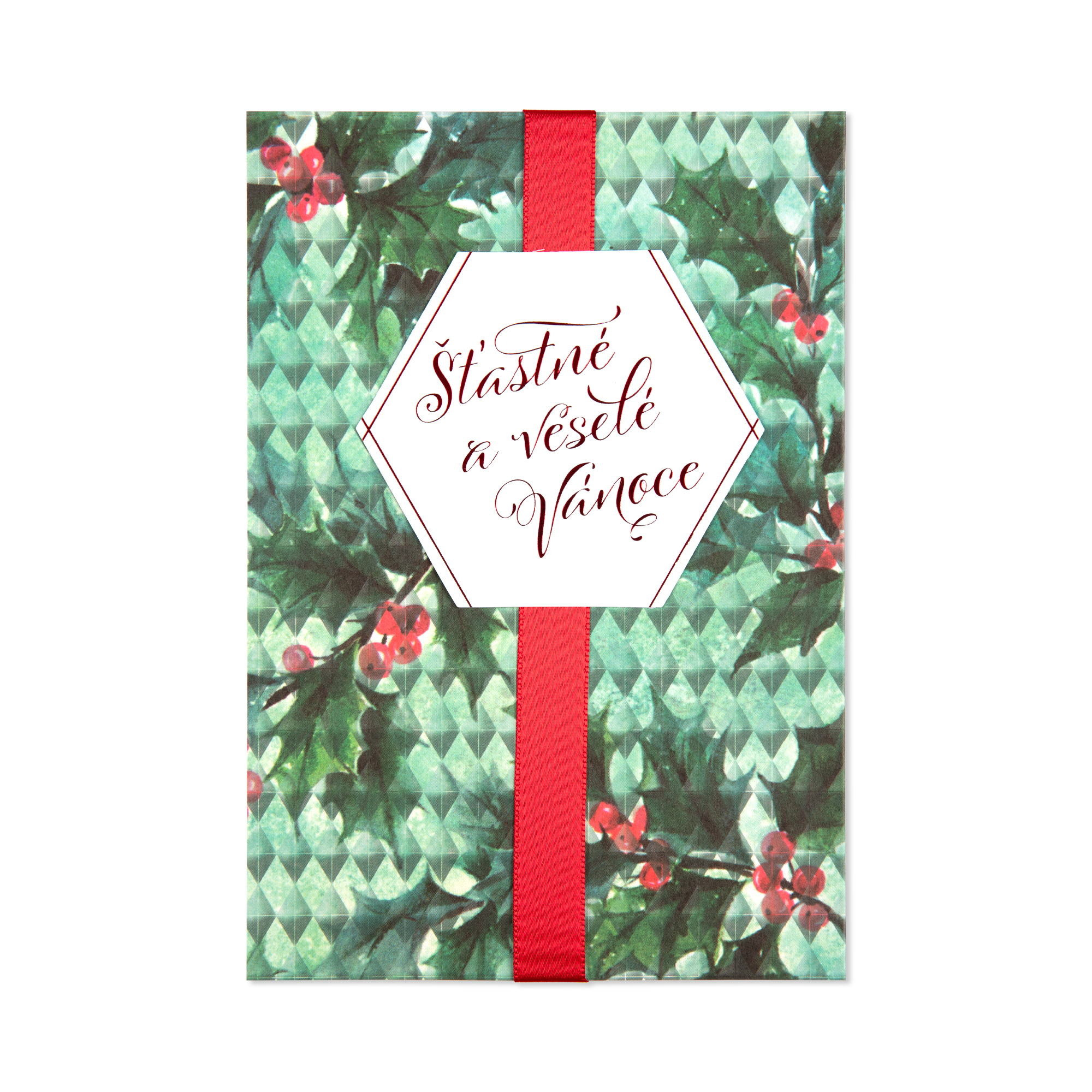 Vánoční přání - Bílý šestiúhelník Albi Albi