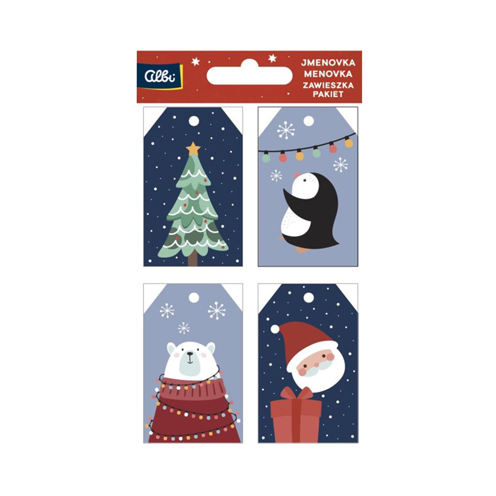 Dárková visačka 12 ks - Roztomilé Vánoce pro kluka Albi Albi