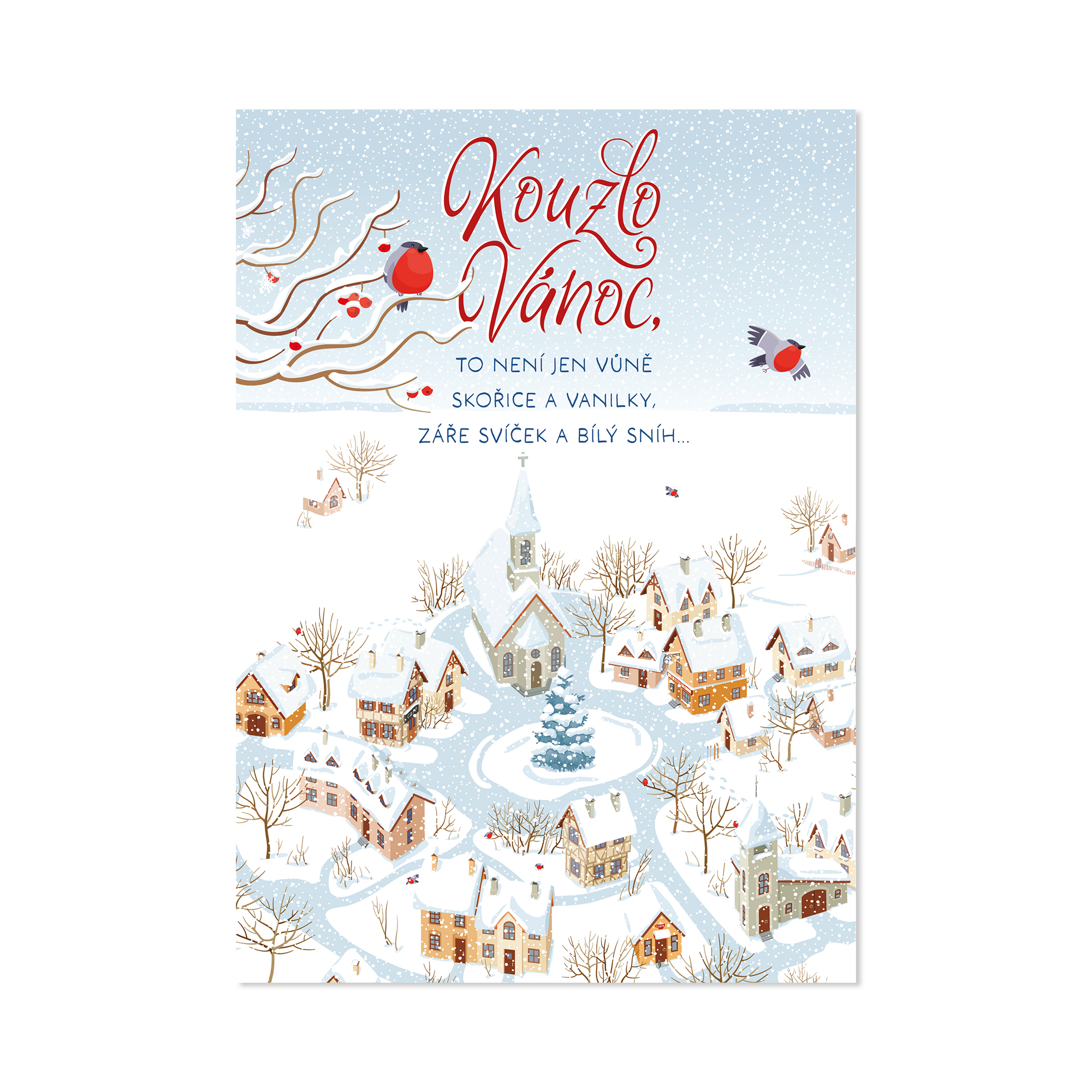 Vánoční hrací přání - Zasněžené náměstí Albi Albi