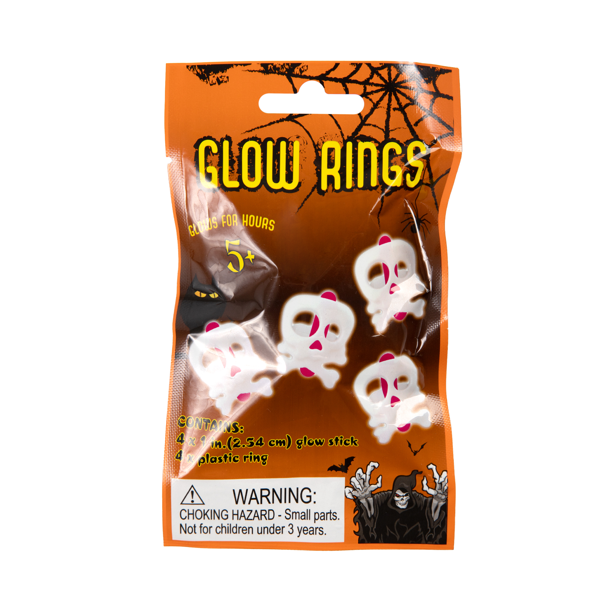 Svítící prstýnek Lebka 4 ks Albi Albi