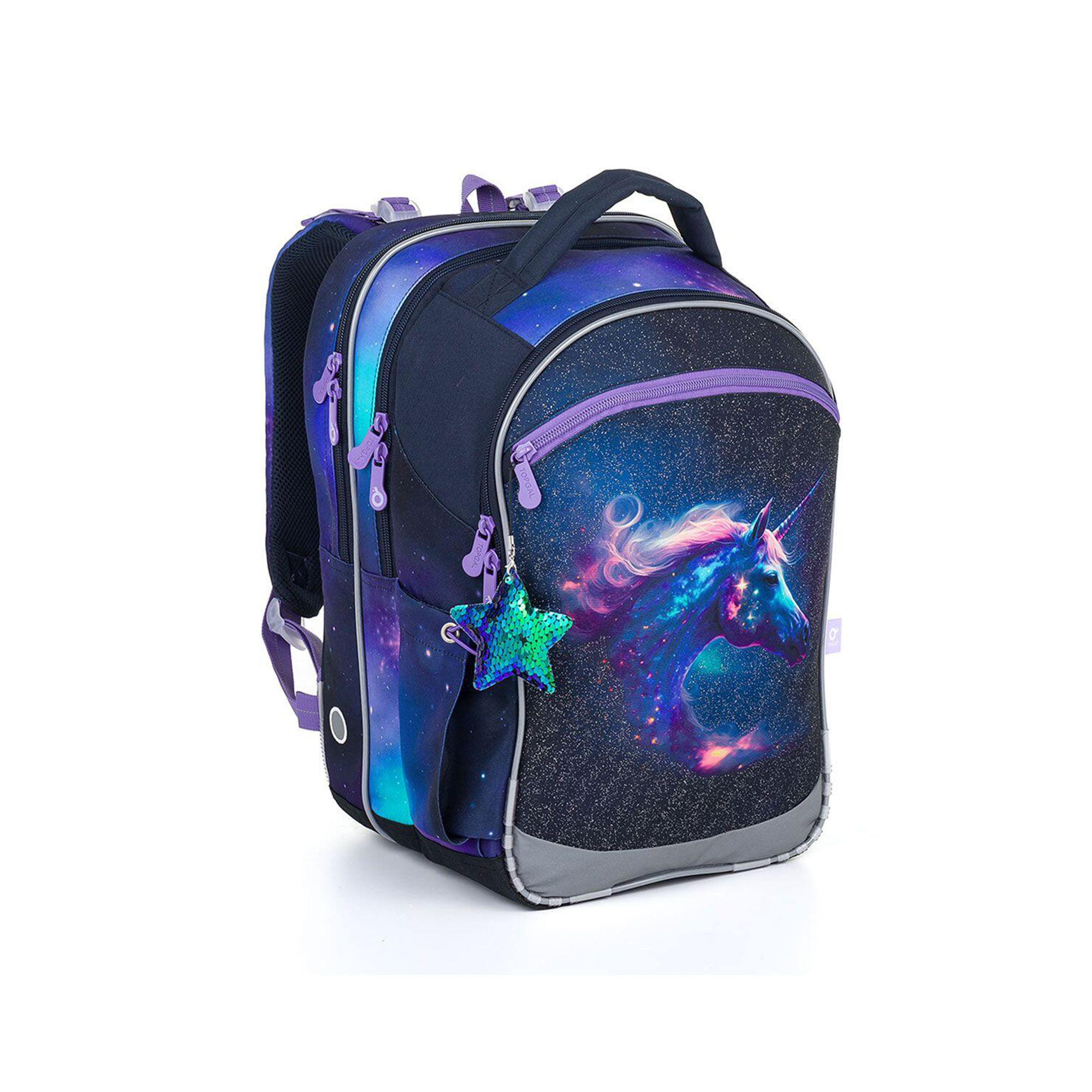 Školní batoh COCO - Tmavý vesmír s jednorožcem Topgal Topgal