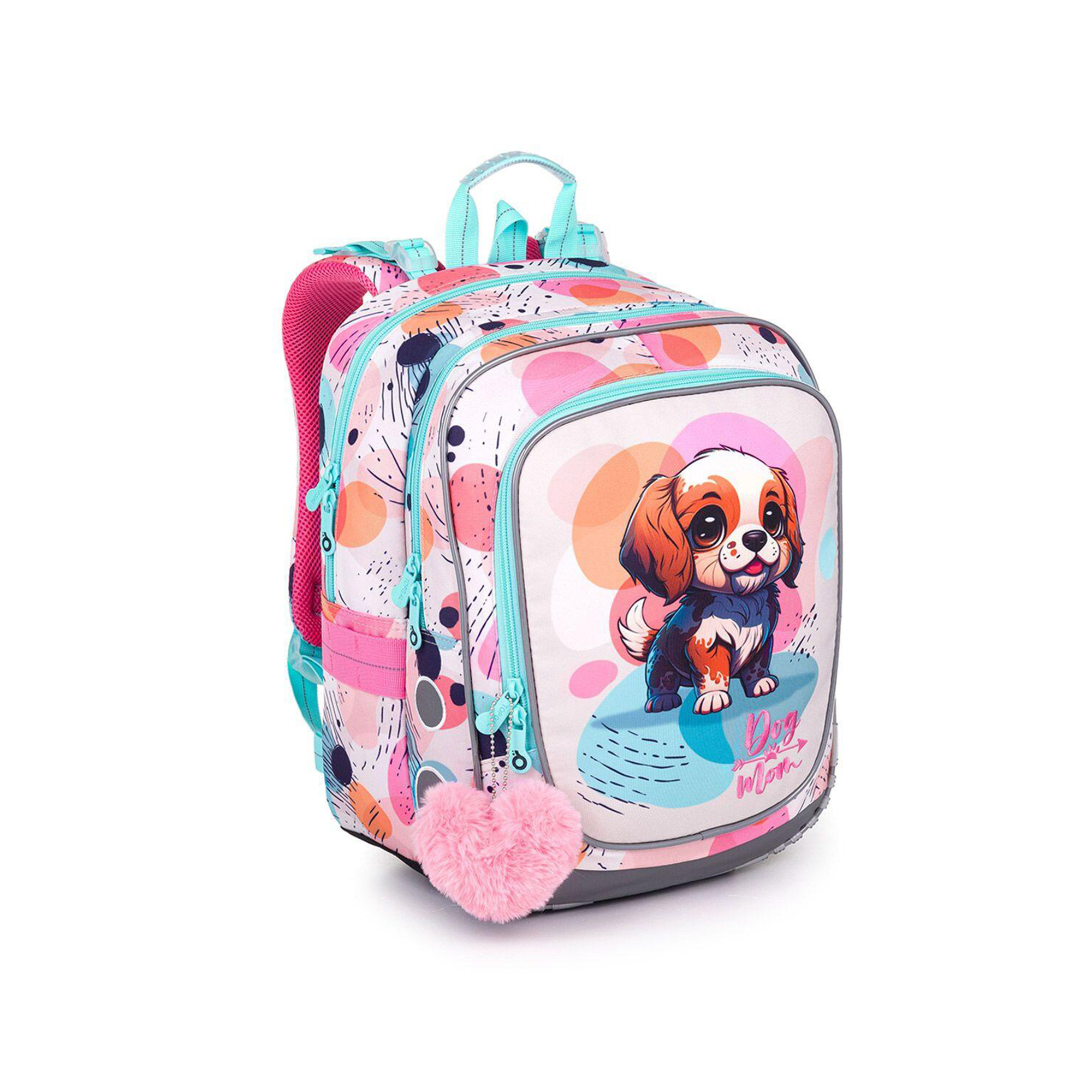 Školní batoh ENDY - Pastelové puntíky s Pejskem Topgal Topgal