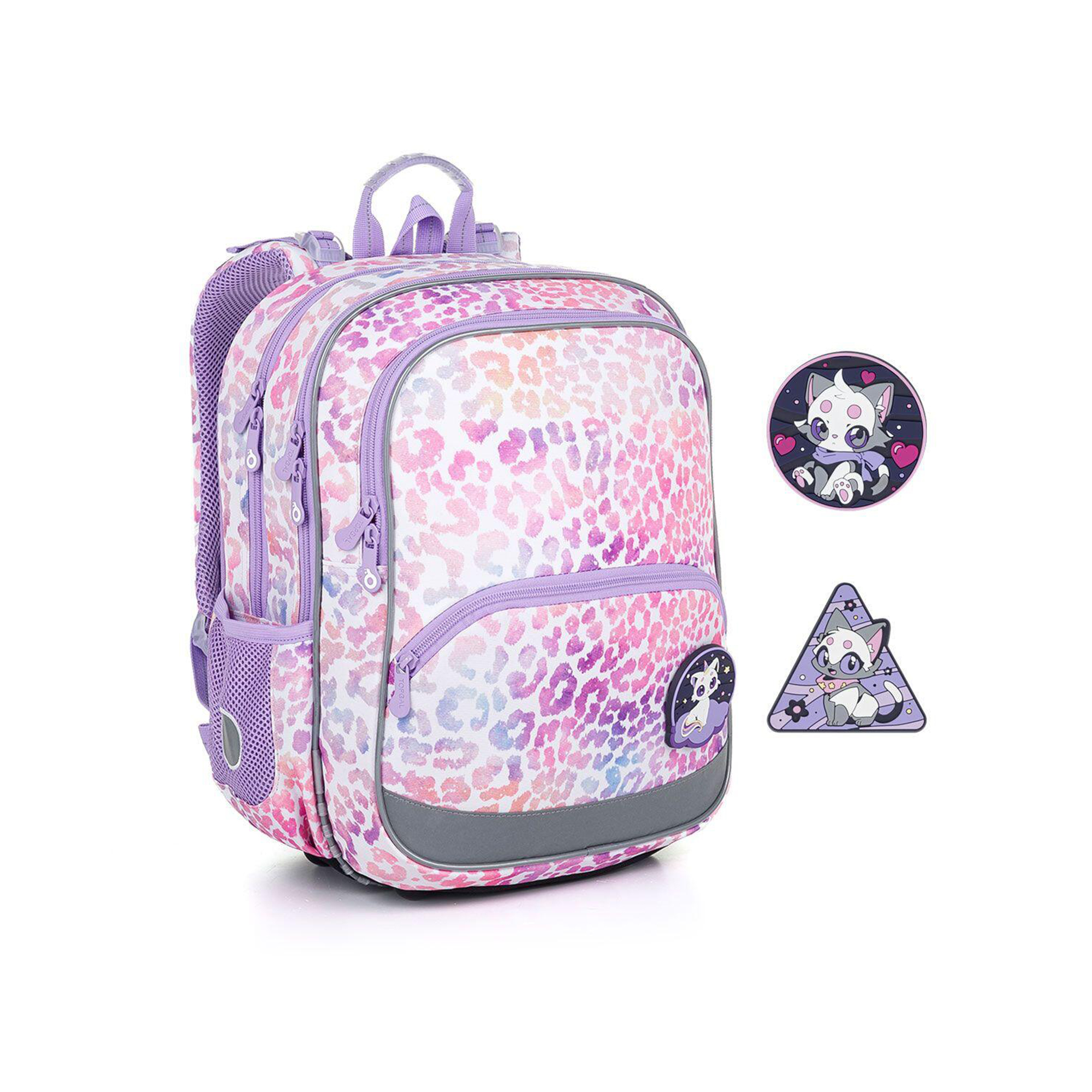 Školní batoh BAZI - Zvířecí vzor s kočičími magnety Topgal Topgal